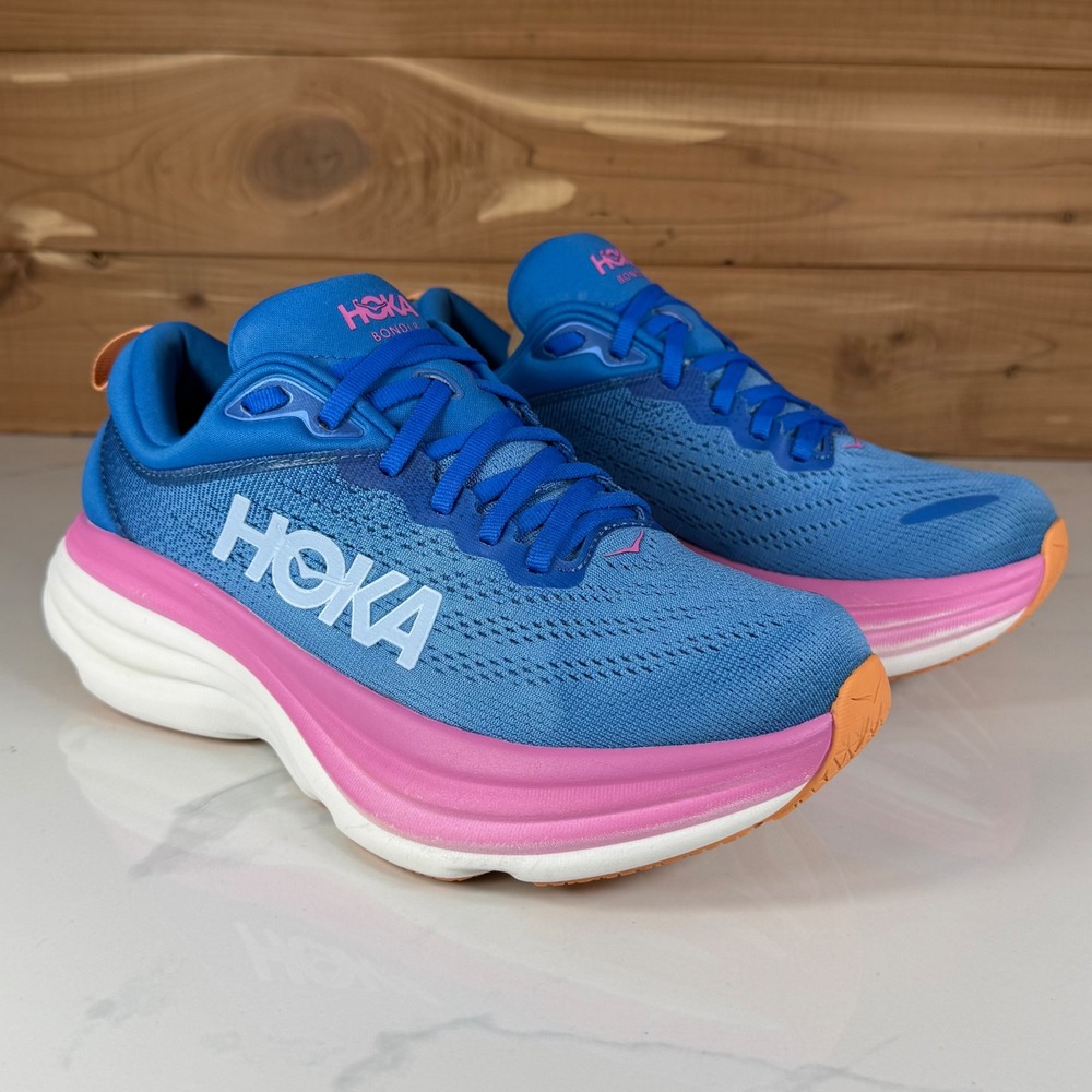 Hoka One One Bondi 8 Running Shoes Coastal Sky All Aboard 1127952 Womens 7B - Picture 6 of 16